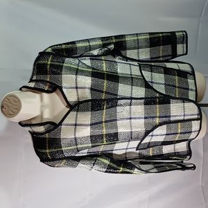 Babette Artwork plaid blazer.  Very unique piece black/white size Small.
